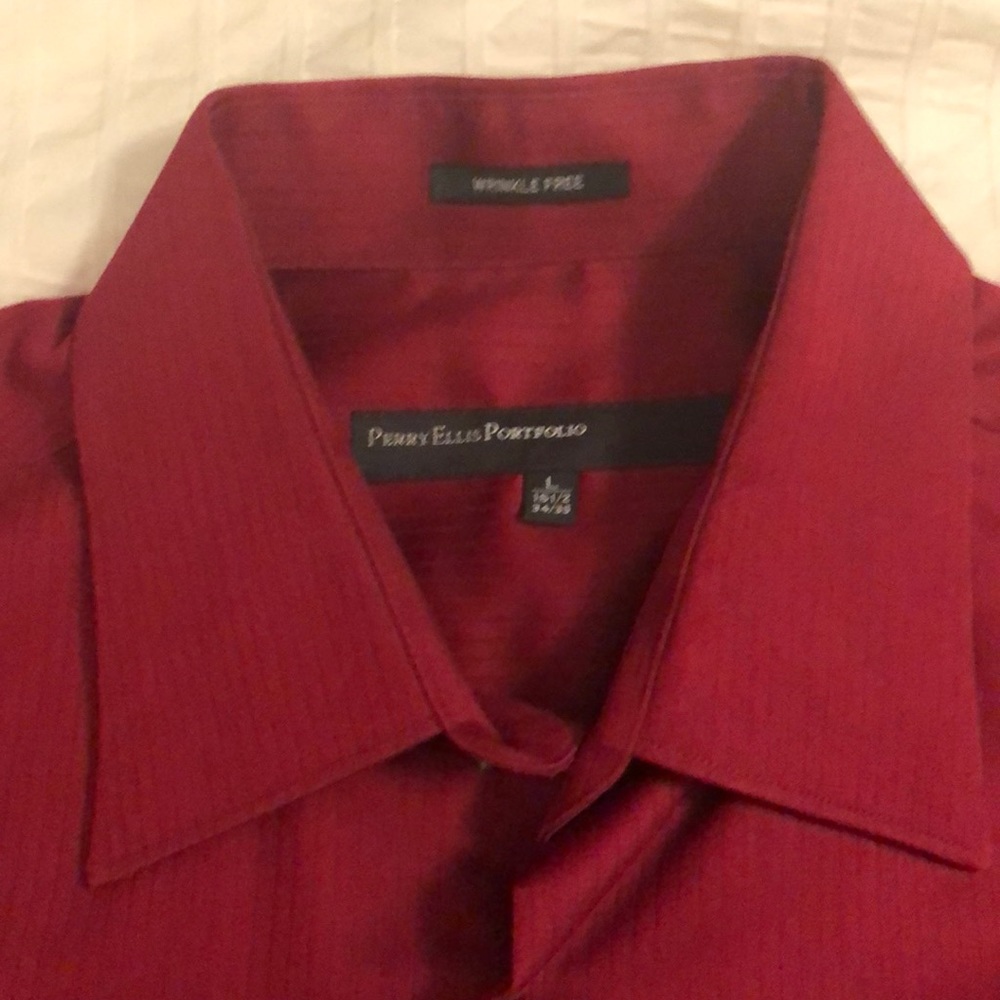 Red dress shirt